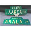 Image 1 : Qty 2 Street Signs: Akala Ln, La'akea St 24"L
