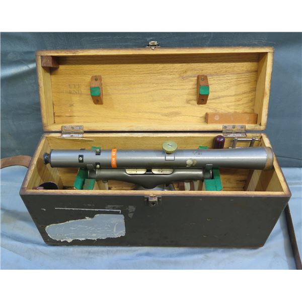 Brunson 517073 Alignment Telescope in Wooden Box