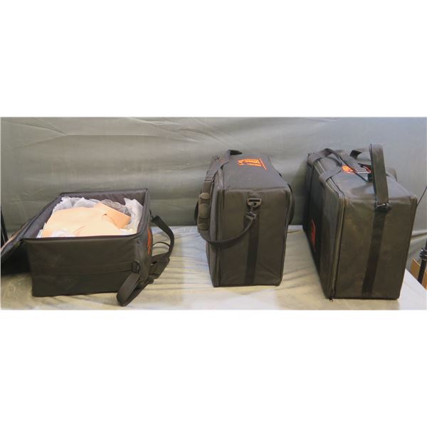 Qty 3 Canvas Bags w/ Multiple Clinical Pelvic Trainer (CFPT) Mk3-Standard