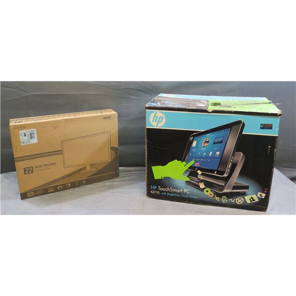 Acer 22 Monitor & HP TouchSmart PC in Boxes