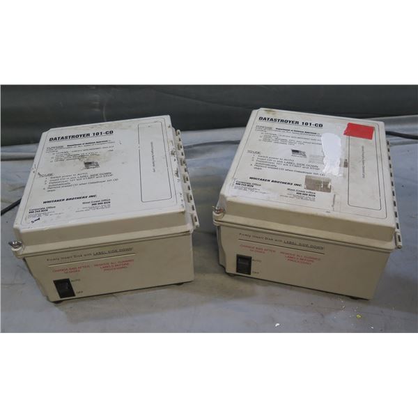 Qty 2 Datastroyer 101-CD Disc Erasers (1-works/1-for parts)