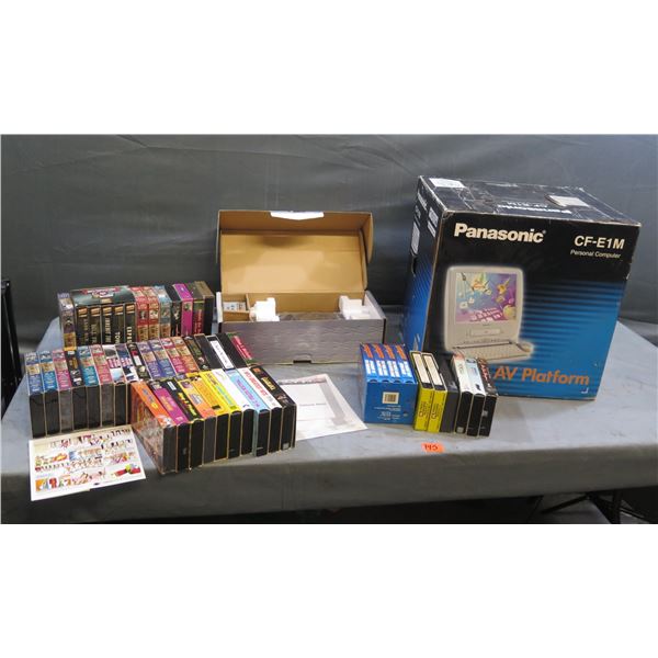 Panasonic CF-E1M Personal Computer, Lynx Atari System, Misc VHS Tapes, etc