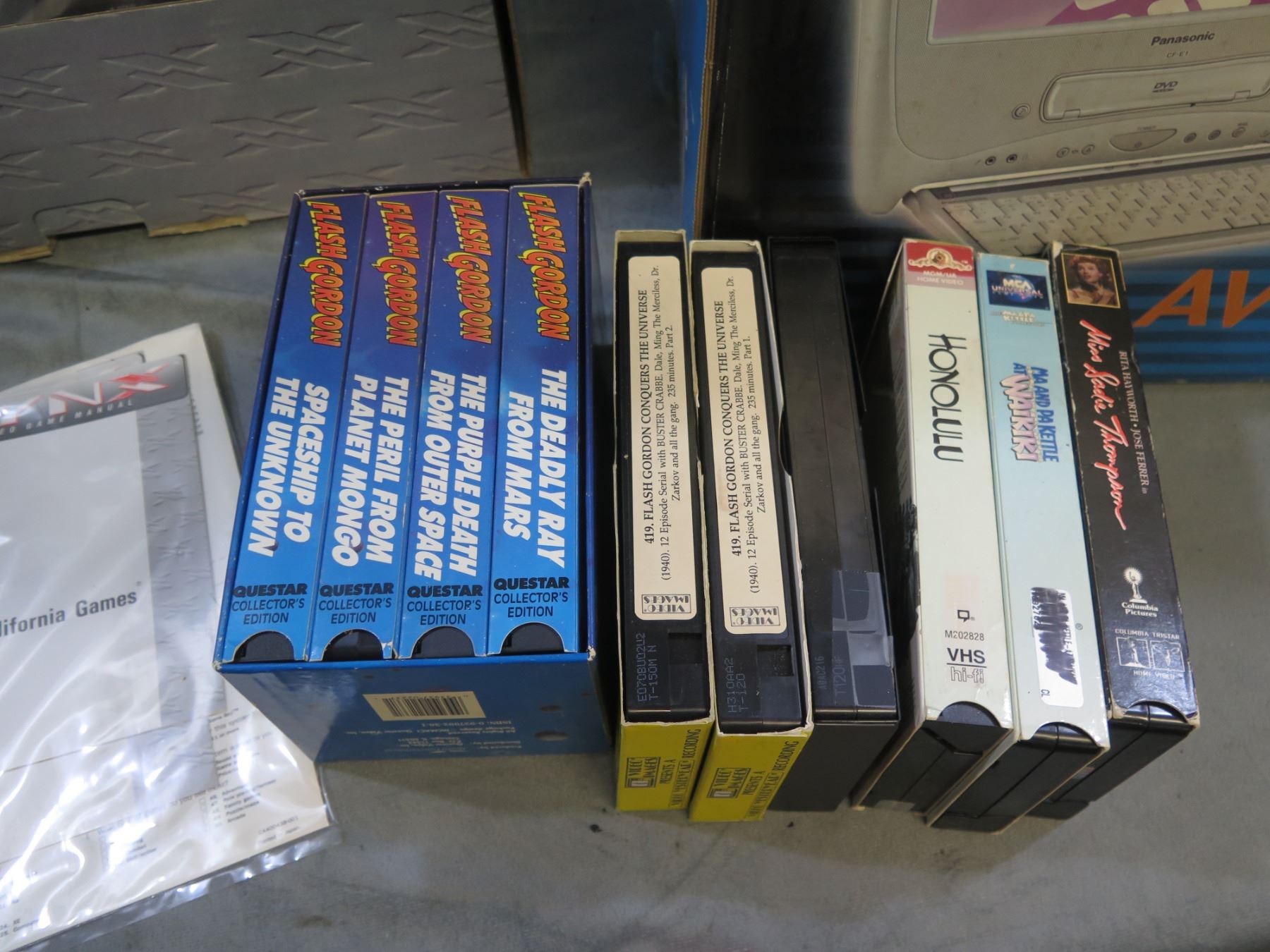 Panasonic CF-E1M Personal Computer, Lynx Atari System, Misc VHS Tapes ...