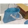 Image 5 : Qty Approx. 70 Blue Tote Bags (20) & Zipper Change Purses (unused)