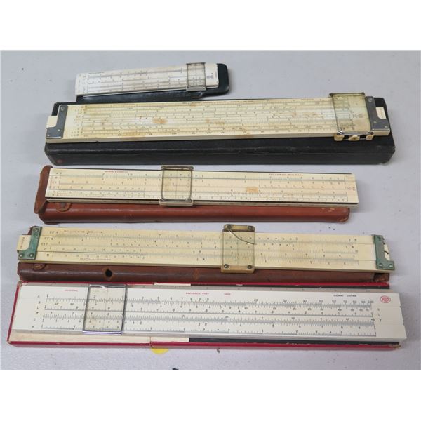 Multiple Keuffel & Esser Co. N.Y. Slide Rule Measuring Tools