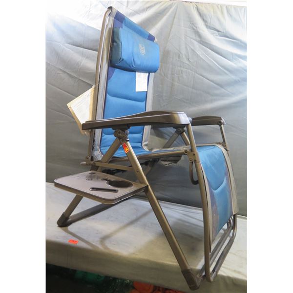 Timber Ridge Folding Zero-Gravity Chair w/ Side Shelf