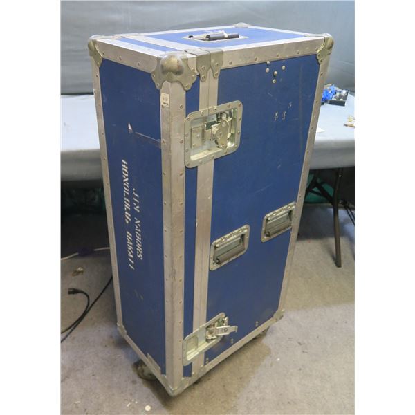 A&S Case Co. Jim Nabors Honolulu, Hawaii Rolling Steamer Trunk 13 x21 x45 H