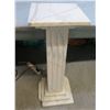 Image 1 : Square Marble Pedestal 14"x14"x35"H (base corners damaged)