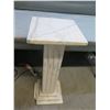 Image 2 : Square Marble Pedestal 14"x14"x35"H (base corners damaged)