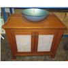Image 1 : Wooden Vanity Cabinet w/ Top Sink 35"x24"x30"H (40" to top of basin)