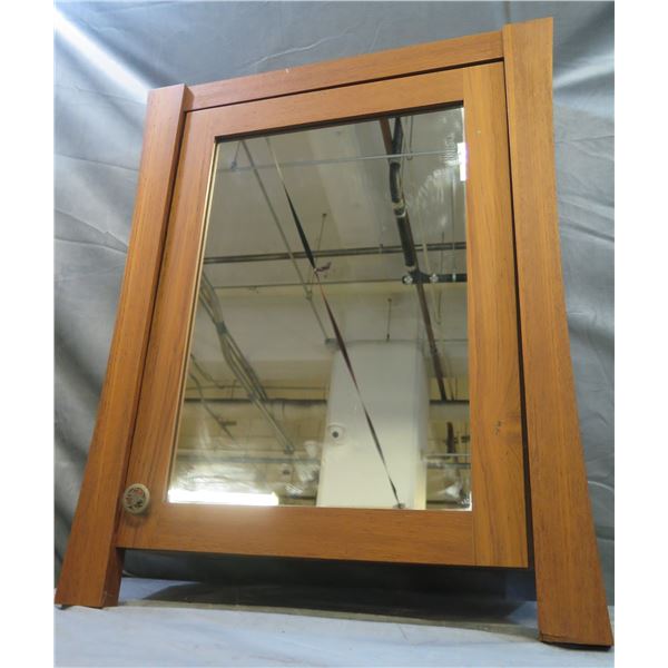 Wooden Framed Mirror Cabinet 31"x25"x7"H