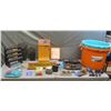 Image 1 : Multiple Signs, Straps, Displays, Hardware, Tools & 2 American Maid Super Tubs