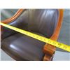 Image 12 : Rolling Wooden Office Armchair w/ Padded Back & Seat 23"x17"x34"H