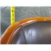 Image 13 : Rolling Wooden Office Armchair w/ Padded Back & Seat 23"x17"x34"H