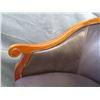 Image 3 : Rolling Wooden Office Armchair w/ Padded Back & Seat 23"x17"x34"H