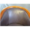 Image 4 : Rolling Wooden Office Armchair w/ Padded Back & Seat 23"x17"x34"H