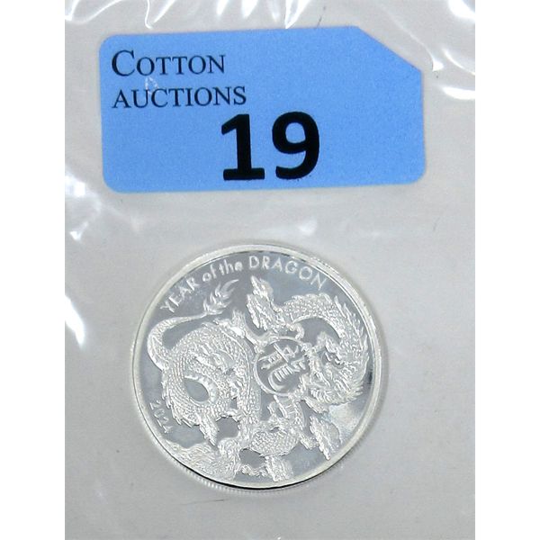 Early Release 1 Oz .999 Silver 2024 Year of Dragon Round 