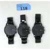 Image 1 : 3 New Black Date/Day Watches 