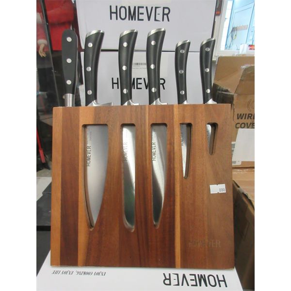 New Homever 7 Pcs. Kitchen Knife Set in Slim Block