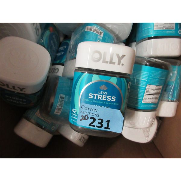 20 Jars of 42 OLLY Less Stress Gummies