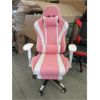 Image 1 : New Pink & White Reclining Gaming / Office Chair