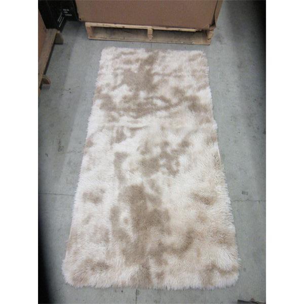 New Beige Slip Resistant Fluffy Mat - 64  x 33 