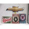 Image 1 : 4 New Metal Car & Gas Themed Wall Signs