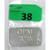 Image 1 : 1 Oz .9995 Silver OPM Bar 