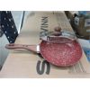 Image 1 : New Red Non-Stick Aluminum Fry Pan w/Lid - 24 cm