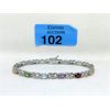 Image 1 : Multi-Gemstone & Diamond Tennis Bracelet 