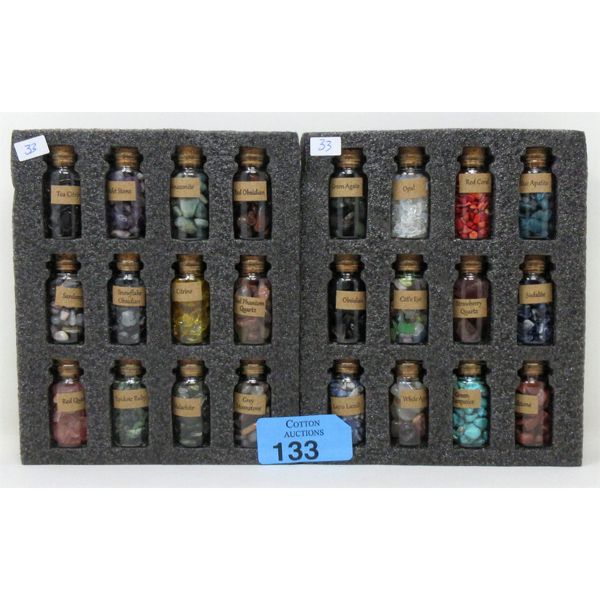 24 Bottles of Assorted Loose Gemstones, Crystals & Healing Stones