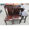 Image 1 : 2 Wood Dining Chairs & 1 Shinto Stool