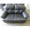 Image 2 : Black Vegan Leather Sofa and Loveseat