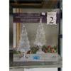 Image 1 : Set of 2 Lighted 13" Glitter Trees 