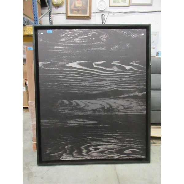 Oversized Wood Framed Metal Wall Art - 48" x 58"
