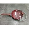 Image 1 : New Red Non-Stick Aluminum Fry Pan w/Lid - 24 cm