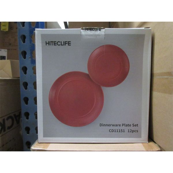 Set of 12 New Hiteclife Ceramic Dinnerware Plates