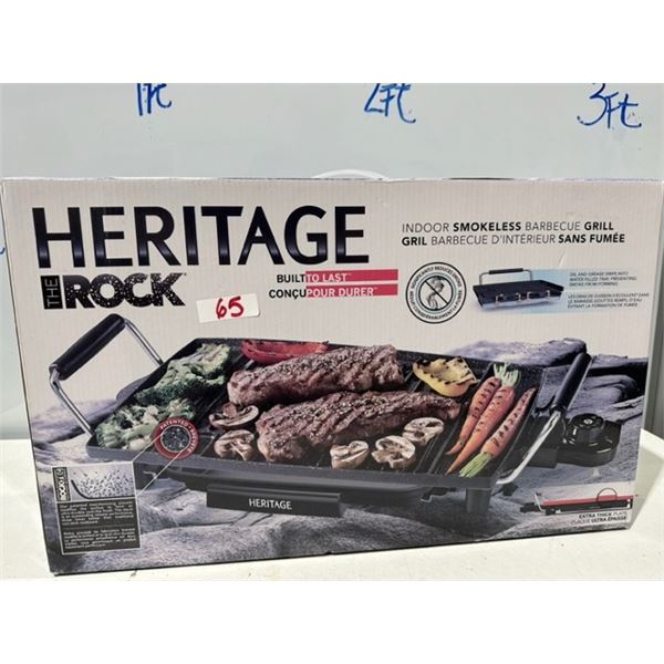Heritage the Rock indoor smokeless BBQ grill new in the box