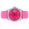 Image 2 : Rolex DateJust Diamond Hot Pink 36MM Wristwatch