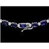 Image 2 : 14k Gold 30.00ct Sapphire & 1.00ct Diam Necklace