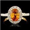 Image 1 : 18K Gold 1.63ct Sapphire & 0.74ctw Diamond Ring