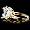 Image 3 : 14K Gold 6.02ct Aquamarine & 0.29ctw Diamond Ring