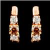 Image 1 : 14K Gold 0.50ctw Fancy Color Diamond Earrings