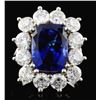 Image 1 : 18K Gold 5.64ct Tanzanite & 3.75ct Diamond Ring