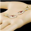 Image 2 : 18K Gold 0.98ct Ruby & 0.94ctw Diamond Earrings