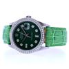 Image 3 : Rolex DateJust Diamond Lizard Green 36MM Watch