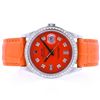 Image 2 : Rolex DateJust Diamond Race Orange 36MM Wristwatc