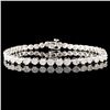 Image 1 : 14K Gold 3.15ctw Diamond Bracelet