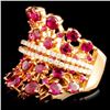 Image 2 : 18K Gold 4.67ctw Ruby & 0.45ctw Diamond Ring