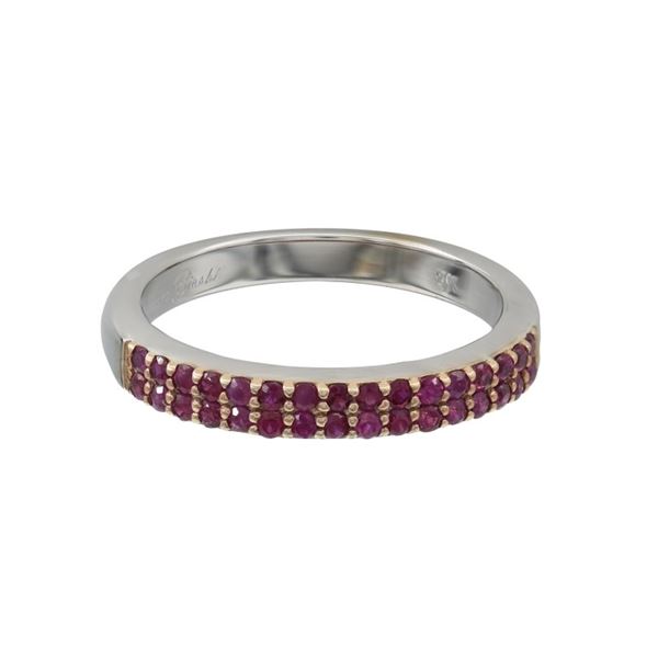 14k White Gold 0.40ctw Ruby Ring